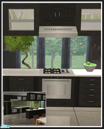 Sims 2 — Colorado kitchen - black - cooker by mirake — 