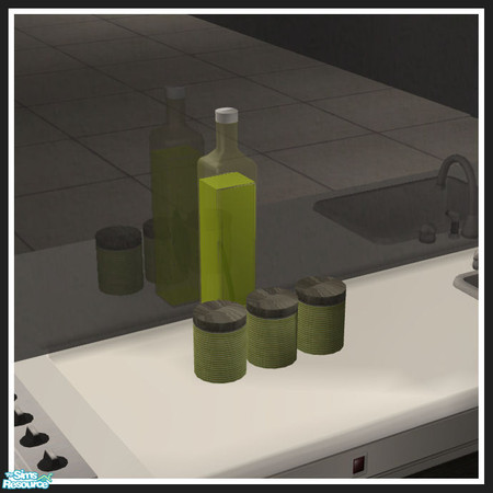 Sims 2 — Colorado kitchen - black - canisters by mirake — 