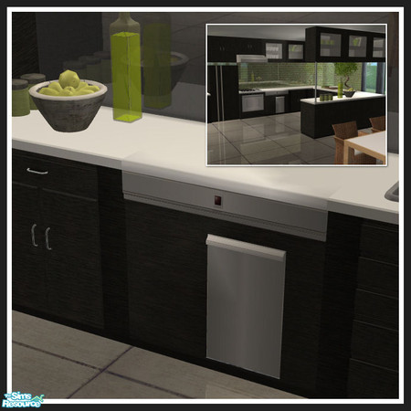 Sims 2 — Colorado kitchen - black - trash by mirake — 