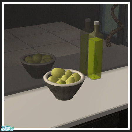 Sims 2 — Colorado kitchen - black - fruit bowl by mirake — 