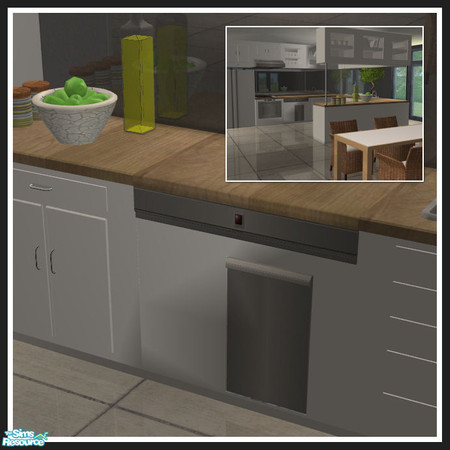 Sims 2 — Colorado kitchen - white - trashcomp. by mirake — 