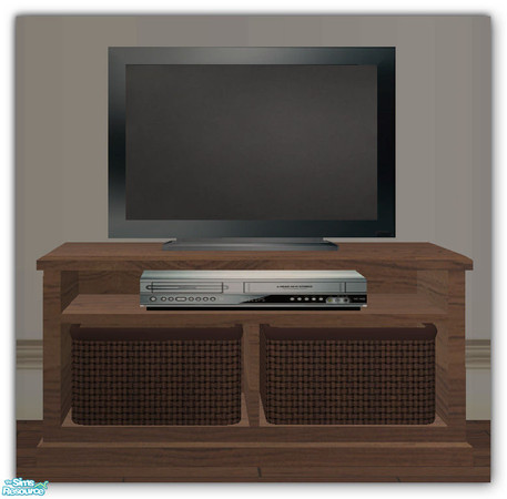 Sims 2 — NATURALS TV Unit MESH by simtomatic — This object requires both the NATURALS Three-Seater Sofa MESH and the
