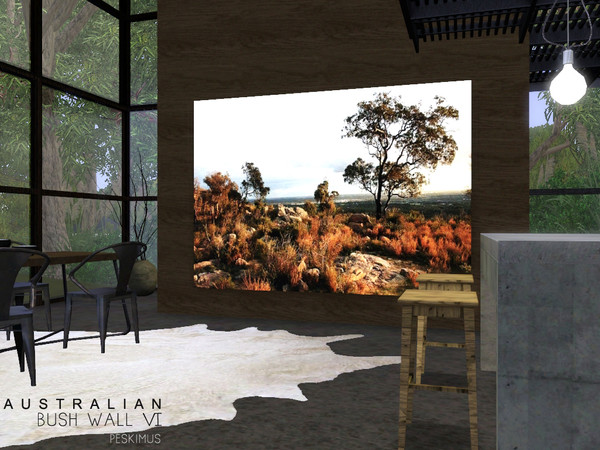Sims 3 — Australian Bush Wall VI by peskimus — A large picture to add a touch of Australia to your Sims home!