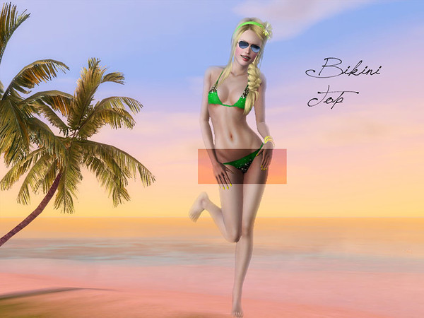 Sims 3 — Bikini Top with stones by flower_love2 — This is a Bikini top with stones For adults/young adults 1 recolorable