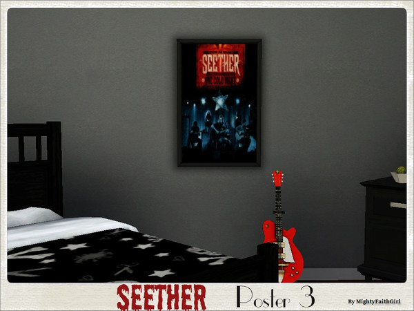 Sims 3 — Seether Poster 3 by mightyfaithgirl — Delight your teen and Rocker Sims with this poster of rock band Seether!