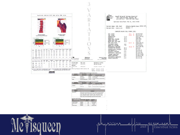 Sims 3 — Sample Patient Test Resuls by metisqueen2 — Sample patient test results; Includes 3 different variants: Bone