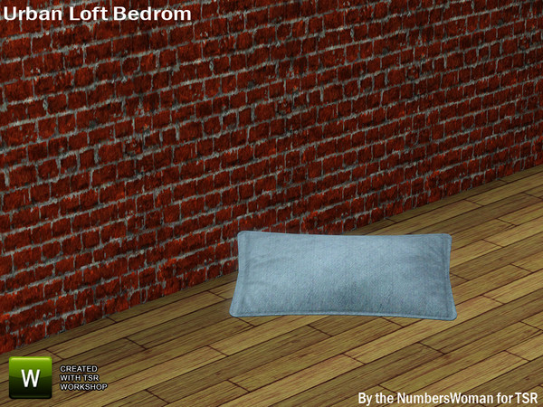 Sims 3 — Modern Urban Rustic Loft Bedroom SquarePillows by TheNumbersWoman — Urban life, urban times, urban living.The