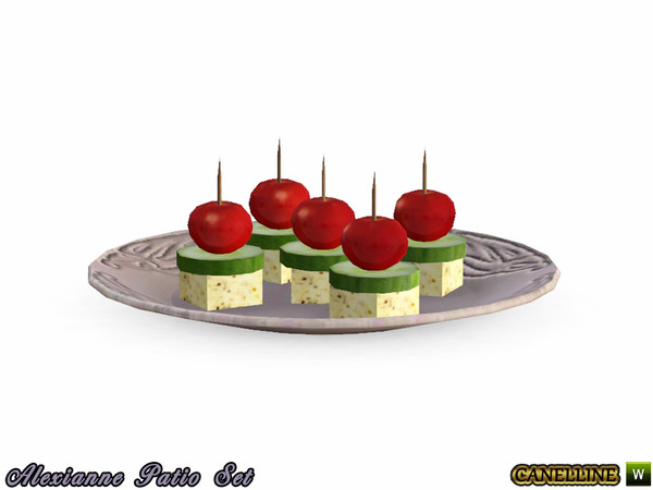Sims 3 — Appetizers Dish by Canelline — Alexianne Patio Set. Appetizers Dish by Canelline