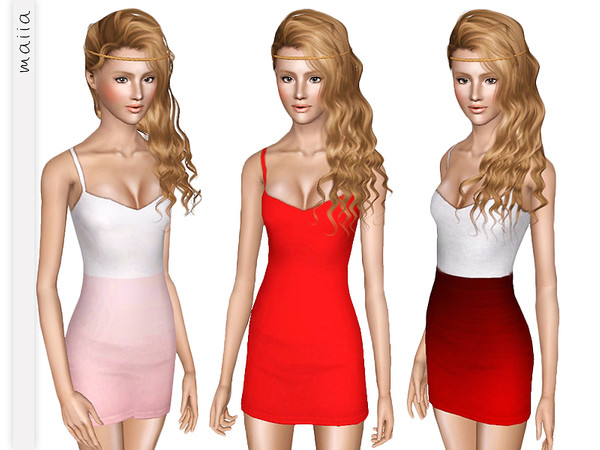 Sims 3 — Something new (001) by maiia2 — Presenting two part party dress. The gradient version will make your simmies
