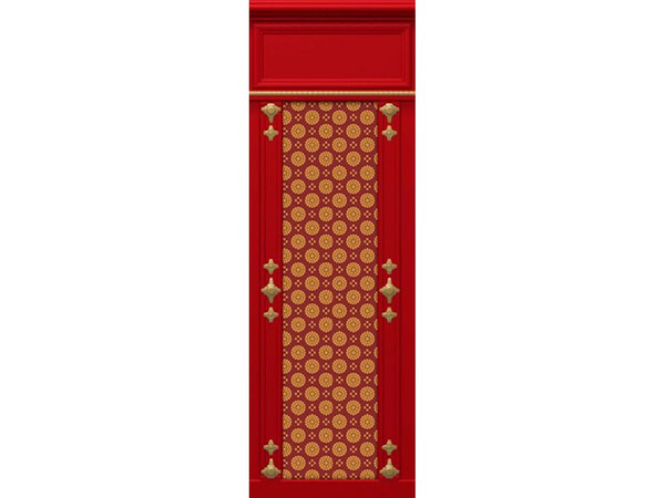 Sims 2 — Colonialred wall 4D by Helena — A few wallpapers made to match with one of the TS2 BASE GAME panel walls. The