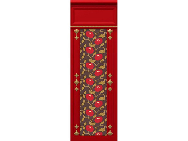Sims 2 — Colonialred wall 5D by Helena — A few wallpapers made to match with one of the TS2 BASE GAME panel walls. The