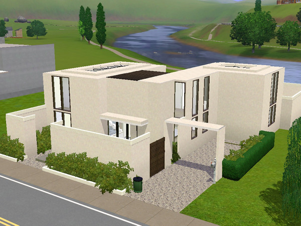 Sims 3 — Small Tropical Home by sambot2172 — A small modern two-bedroom home for your sims. Features 2 1/2 baths, and