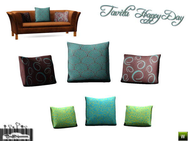 Sims 3 — Tavita Pillow Loveseat B by BuffSumm — Part of the *Tavita-Sets* ***TSRAA***