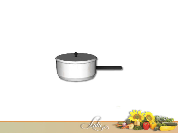 Sims 3 — Utility Kitchen Pots Small by Lulu265 — Part of the Utility Kitchen Set Fully CAStable Made by Lulu265 for TSR.