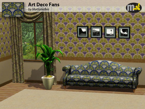 Sims 3 — Pattern_MBee_ArtDecFans by MadameBee — I like a vintage look, especially for my Sims living in Roaring Heights.
