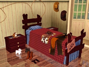 Sims 3 — Winchester Bedroom by Flovv — Did you ever think of having a cowboy themed room? Now it's time for it! Not only