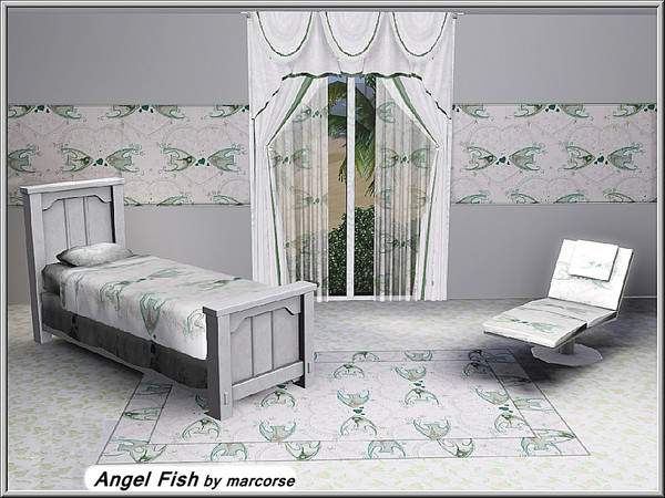 Sims 3 — Angel Fish_marcorse by marcorse — Themed pattern: angel fish and hearts for children