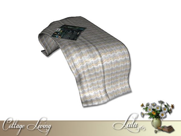 Sims 3 — Cottage Living Table Blanket by Lulu265 — Part of the Cottage Living Set Fully CAStable Made by Lulu265 for TSR.