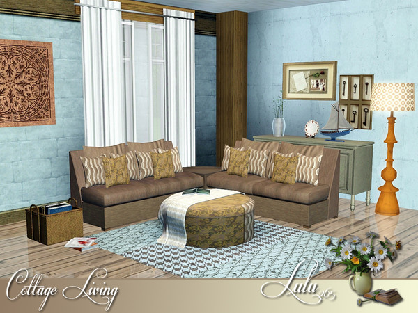 Sims 3 — Cottage Living by Lulu265 — A cosy living room with a cottage theme. A comfy room to grab a good book put your