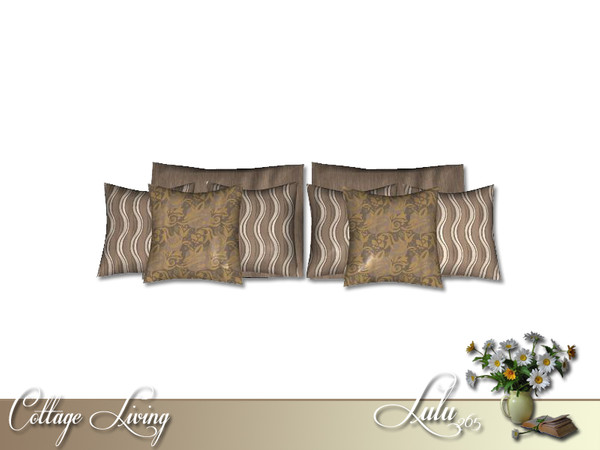 Sims 3 — Cottage living Sofa Cushions by Lulu265 — Part of the Cottage Living Set Fully CAStable Made by Lulu265 for TSR.