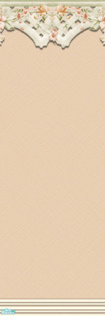 Sims 2 — Peach With Victorian Floral Border #1 by TSR Archive — Peach wall with Victorian Floral Border.