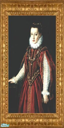 Sims 2 — Tudor Portraits - Wall Sb07hogwartspainting17 by stephanie_b. — This set of walls includes 12 golden framed