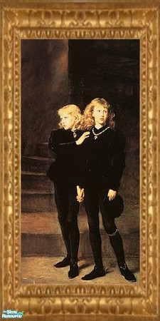 Sims 2 — Tudor Portraits - Wall Sb07hogwartspainting18 by stephanie_b. — This set of walls includes 12 golden framed