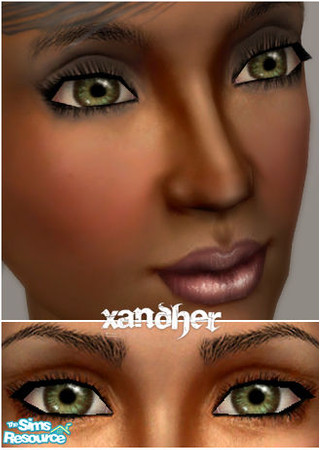 Sims 2 — Surreal Eyes  - Jungle by Xandher — A rich brown eye with variegations of moss and jade green.