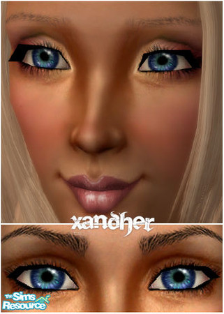 Sims 2 — Surreal Eyes  - Cosmic by Xandher — A dark blue eye with hints of turquoise, sapphire, and cobalt.