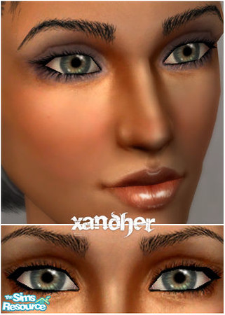 Sims 2 — Surreal Eyes - Noelle by Xandher — A hazel eye with variegations of brown, celadon, and grey.