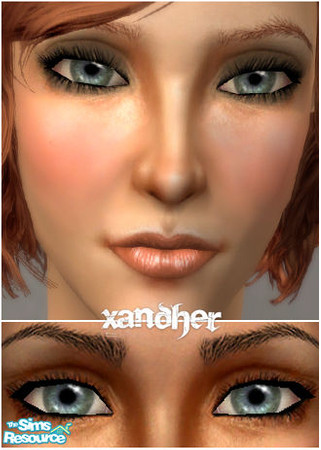 Sims 2 — Surreal Eyes - Maelstrom by Xandher — A greyish green eye with variegations of turquoise and blue.