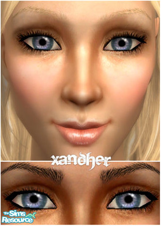 Sims 2 — Surreal Eyes - Liz by Xandher — A cool blue eye with variegations of lilac and lavender.