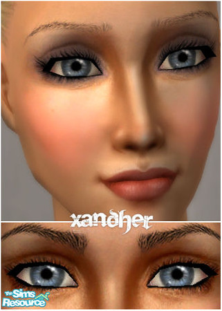 Sims 2 — Surreal Eyes - Fog by Xandher — A soft grey eye with hints of blue and periwinkle.