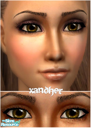 Sims 2 — Surreal Eyes - Doe by Xandher — A dark brown eye with subtle undertones of moss and gold.