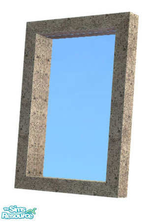 Sims 2 — mirror by Sophel21 — recolor of murano's solar bathroom in granite. Set includes: wall, floor, tub, bathmat,