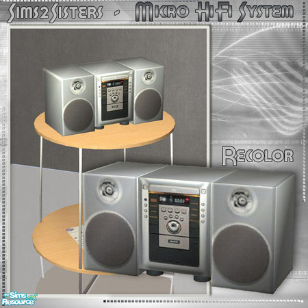 Sims 2 — S2S Micro HiFi System - Recolor by sims2sisters — 
