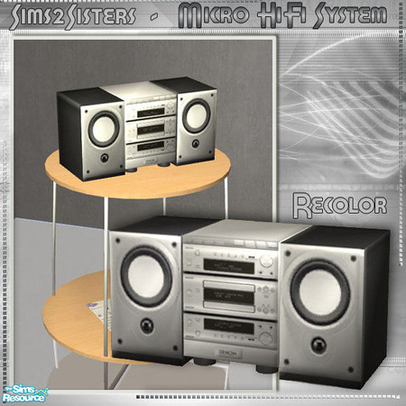 Sims 2 — S2S Micro HiFi System - Recolor by sims2sisters — 