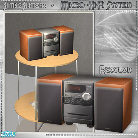Sims 2 — S2S Micro HiFi System - Recolor by sims2sisters — 