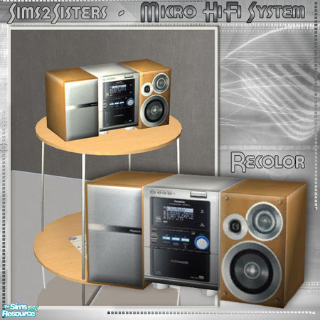 Sims 2 — S2S Micro HiFi System - Recolor by sims2sisters — 