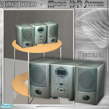 Sims 2 — S2S Micro HiFi System - Recolor by sims2sisters — 
