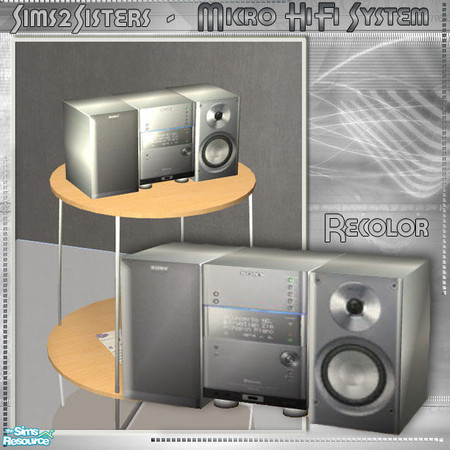 Sims 2 — S2S Micro HiFi System - Recolor by sims2sisters — 