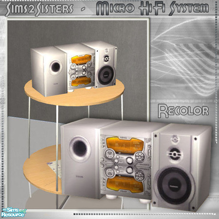 Sims 2 — S2S Micro HiFi System - Recolor by sims2sisters — 