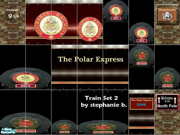 Sims 2 — Train Set 2 (Specific) by stephanie_b. — This set is an additon to the first Train Set of walls. It includes