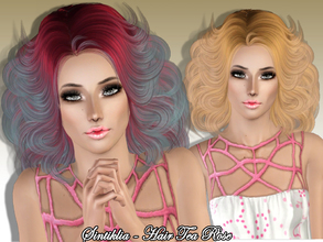 Sims 3 — Sintiklia - Hair Tea Rose by SintikliaSims — T/YA/A/E Windy and thick hair In category hairs without hat With