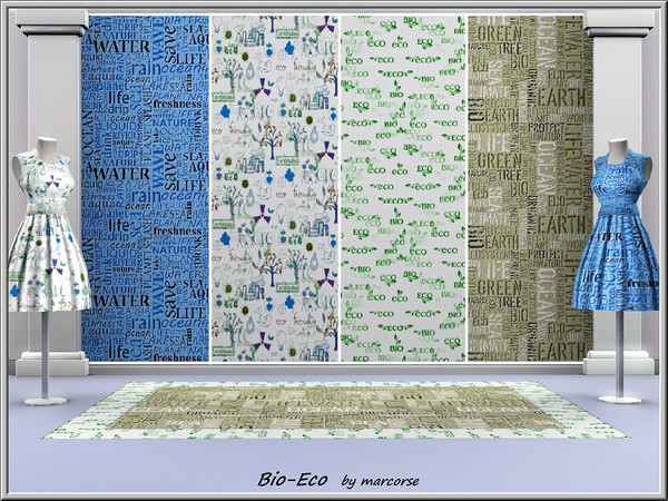 Sims 3 — Bio-Eco_marcorse by marcorse — Four bio-ecological patterns. Found in Themed.