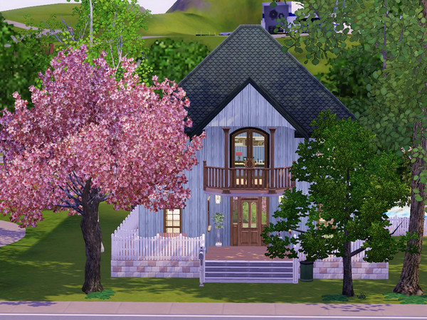 Sims 3 — Modern Meadows No CC by theemptyattics2 — A fresh take on the classic spring cottage, this unique house combines