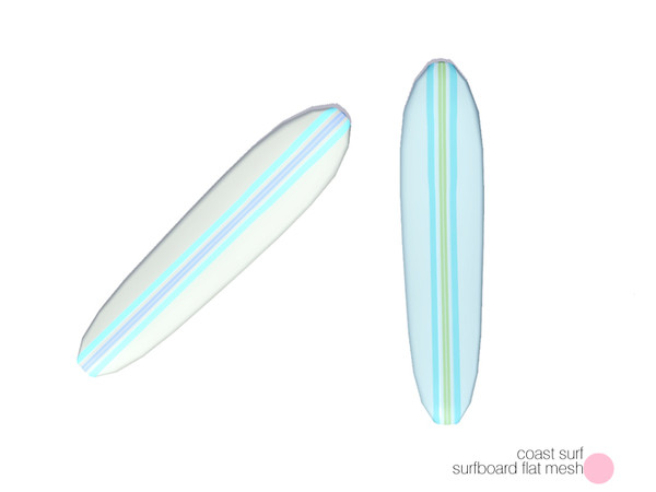 Sims 3 — Coast Surfboard Flat Mesh by DOT — Coast Surfboard Flat Mesh Floats on Water by DOT of The Sims Resource