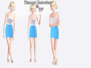 Sims 3 — Diamond Embroidery Dress by DP by DollyPink2 — - Includes 3 recolourable channels. (top, bottom and petal belt)