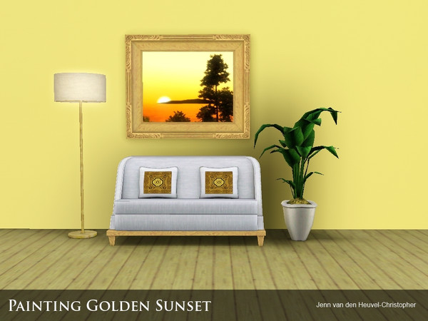 Sims 3 — Painting Golden Sunset by Jenn_Simtopia — Painting Golden Sunset. Comes with 6 frame options and frame is