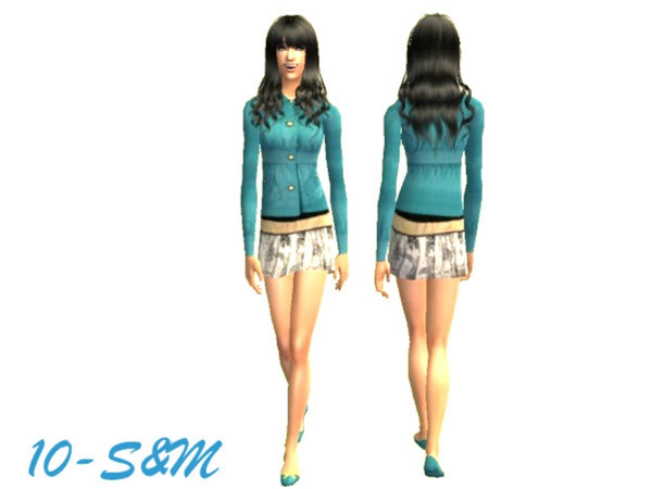 Sims 2 — 10-S&M by Well_sims — Spring jacket with a short skirt for your sim. :)